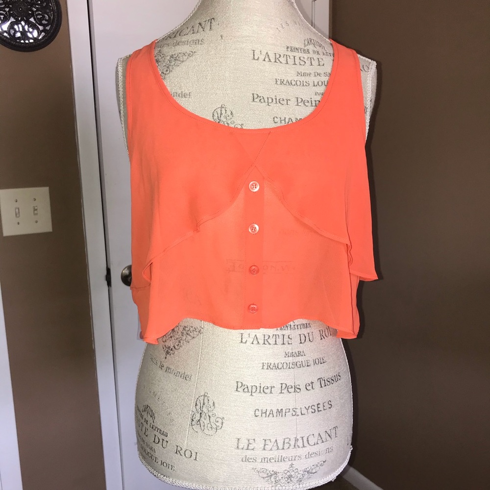 Coral BCBG Crop Top!